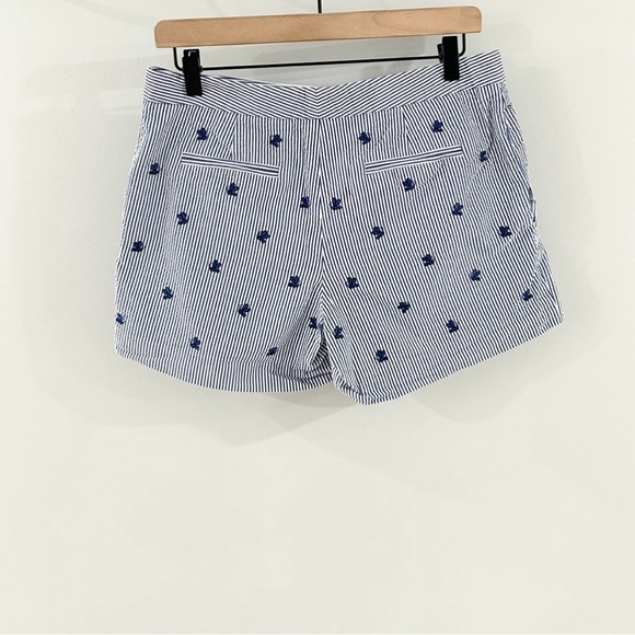 Brooks Brothers 364 Seersucker Shorts Bee Embroidered Blue Size 6 - Picture 6 of 6